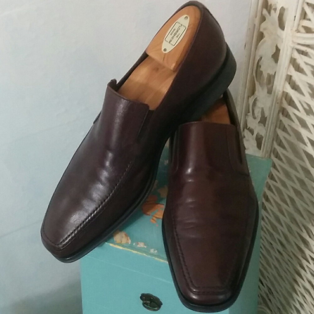 Bruno Magli Brown Italy Leather SlipOn Raging Sz 9
